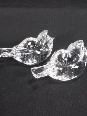 pair of Rosenthal Germany Studio line crystal bird shape candle holders